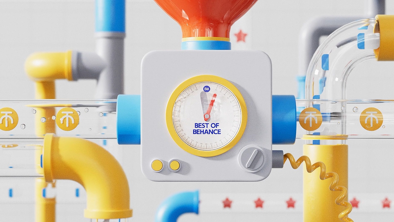 C4D动态学员一个罐头-Motion Roid动态临摹练习