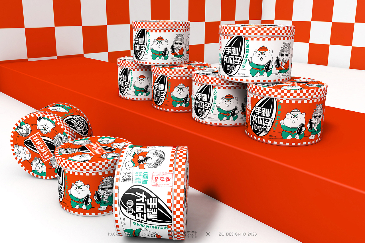 【食品包装】原创-福财记手剥大瓜子包装设计