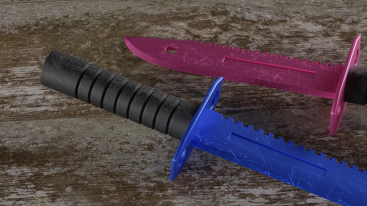 blender练习-M9刺刀