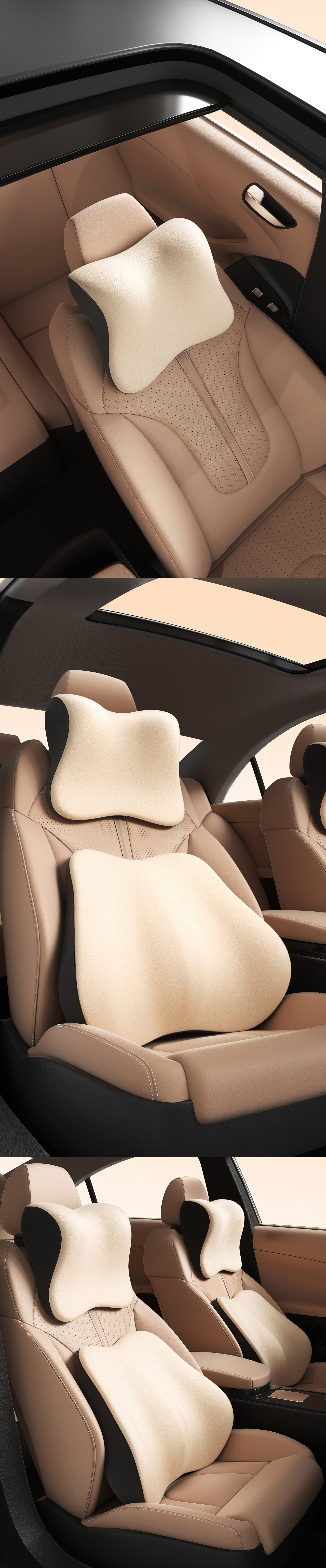 【情绪版】汽车头枕腰靠产品渲染~请大家指点一二（图ZMzI4NDcxMzA4） - 产品 - 站酷设计师welly208原创素材 - 站酷ZCOOL