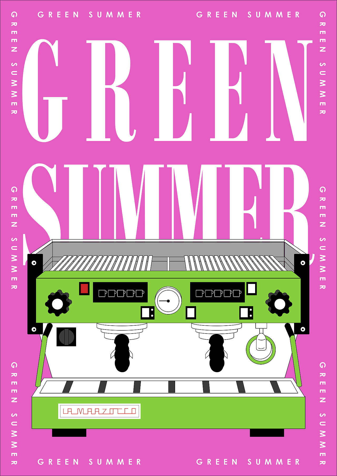 一组咖啡冰淇淋快闪店海报