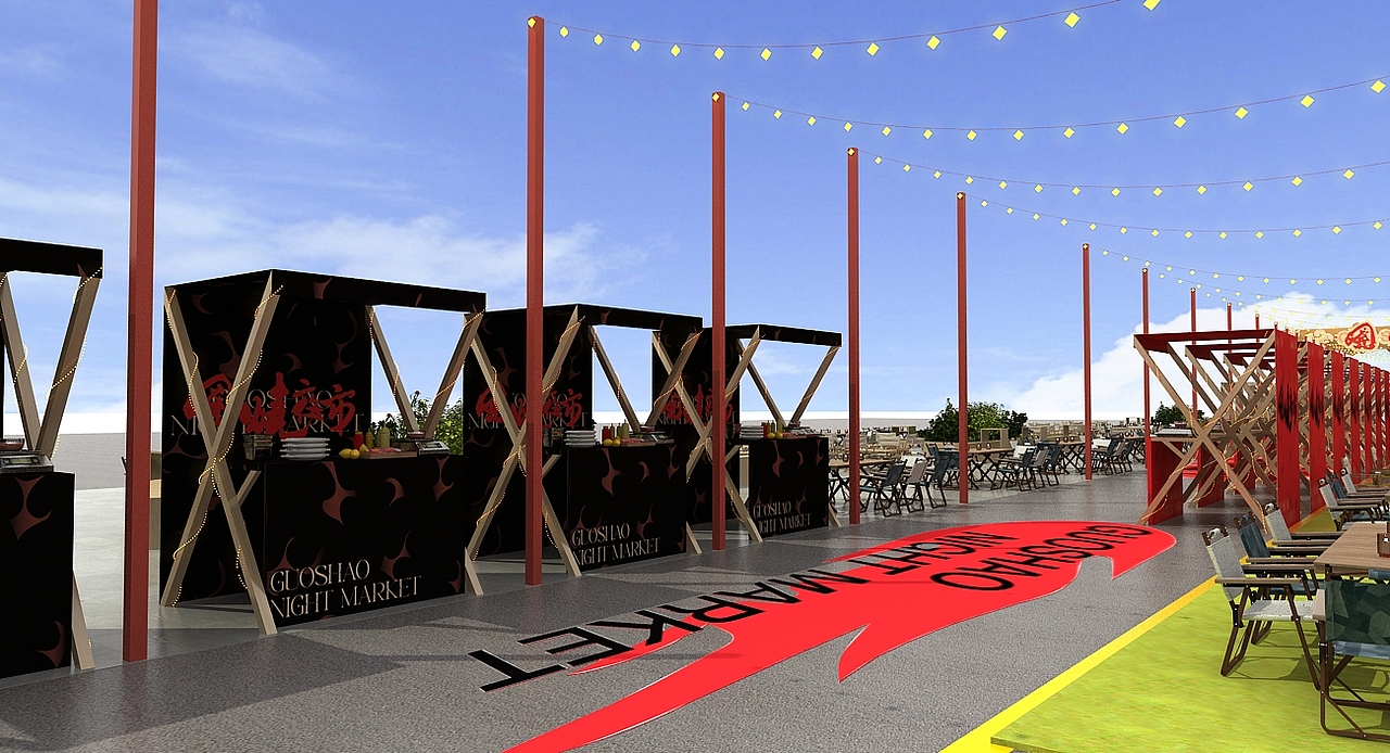 夜市烧烤集市3D市集效果图（图ZMzU2MDUzOTEy） - 建筑/空间 - 站酷设计师AK212原创素材 - 站酷ZCOOL