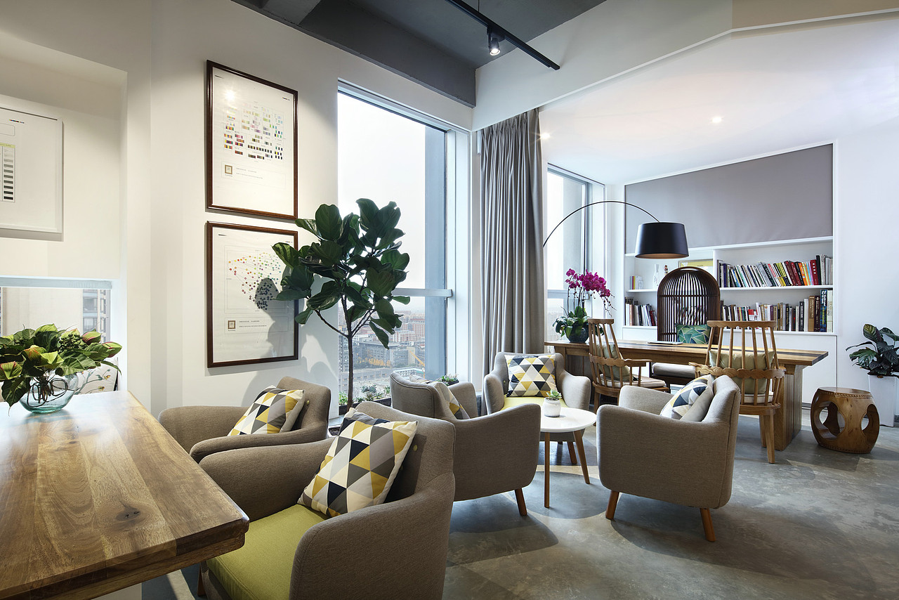 北欧风格小巨蛋办公室效果图案例分享