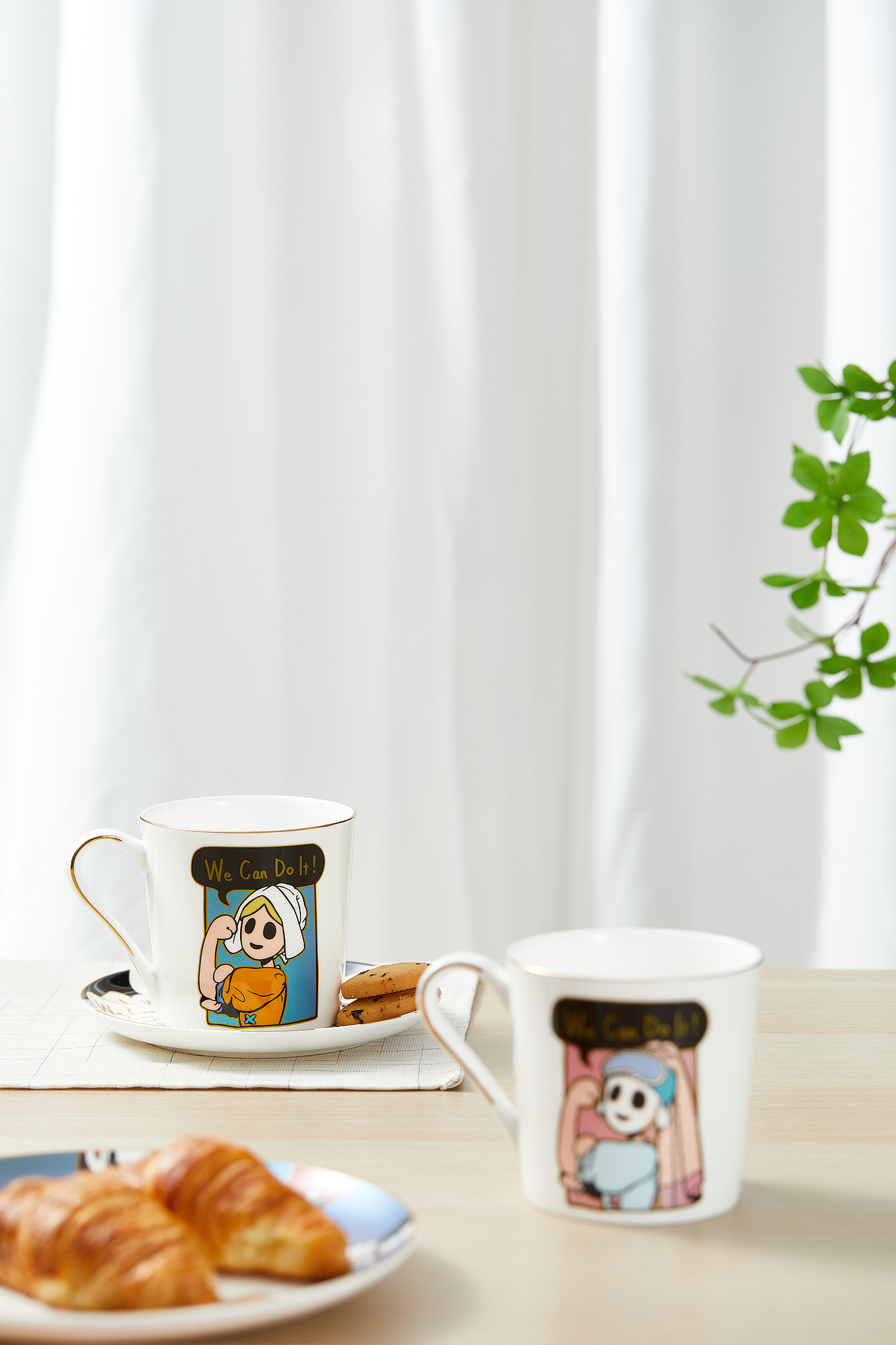 蓝烟斗*红胶囊 无声呐喊IP的骨瓷查餐具系列