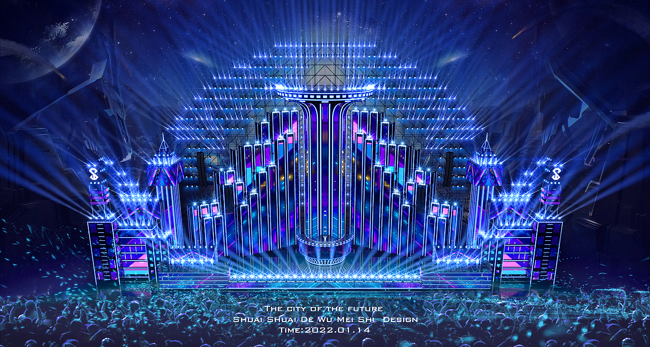 《The city of the future》电音节/音乐节舞台设计