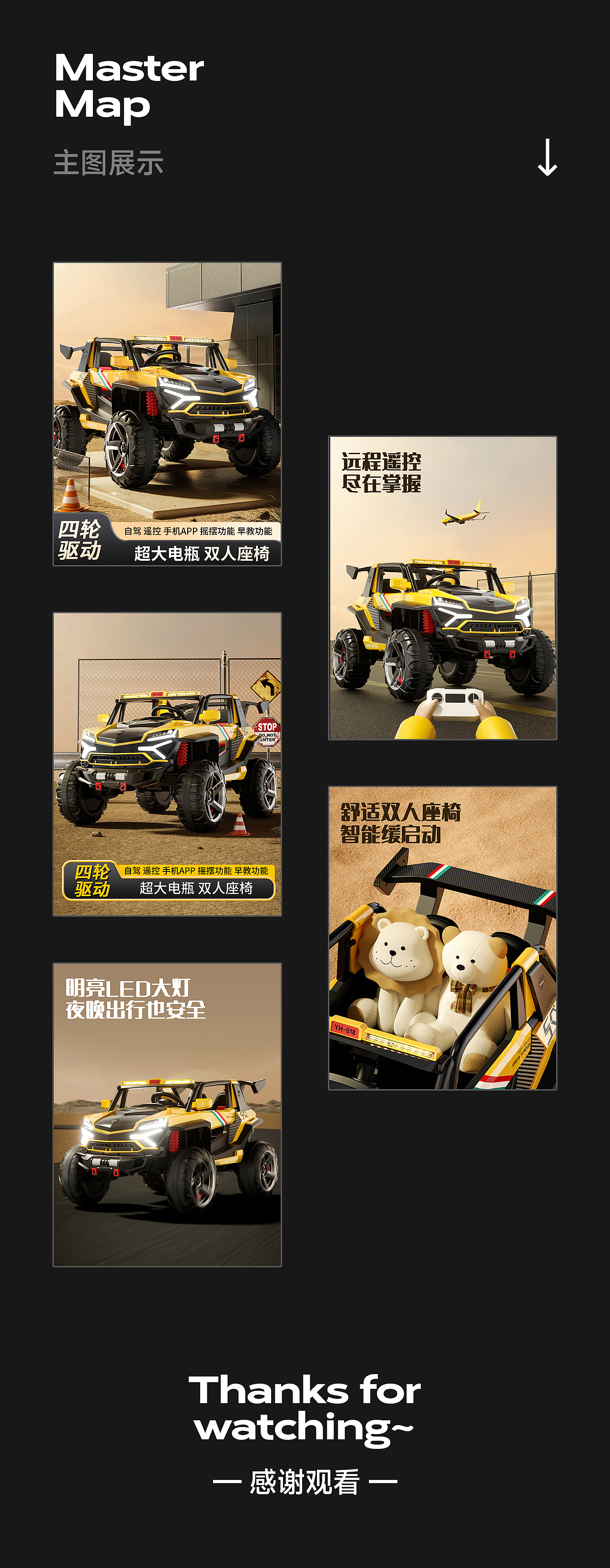 儿童电动越野车电商视觉设计（图ZMzY0MTMxNTg4） - 电商 - 站酷设计师六扇门品牌机构原创素材 - 站酷ZCOOL