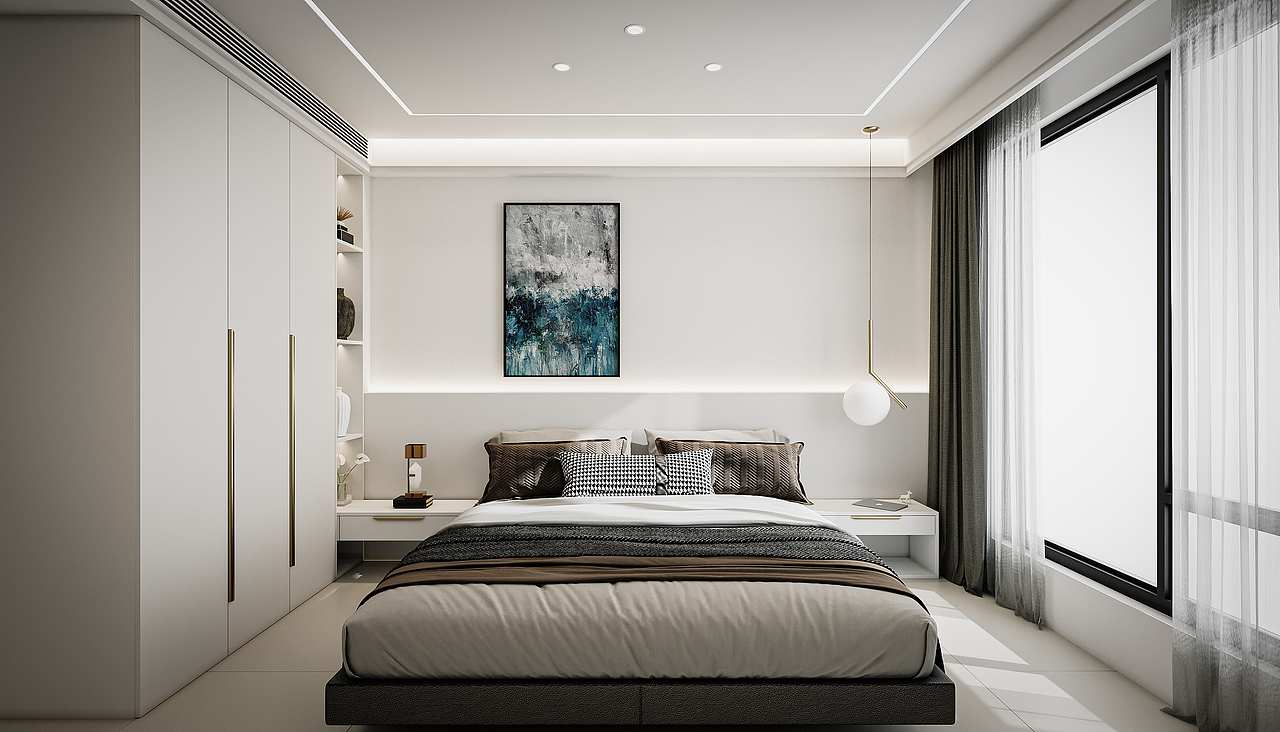 现代 简约 室内效果图 3dmax corona photoshop（图ZMzY3OTg2MTE2） - 家装设计 - 站酷设计师ravenye原创素材 - 站酷ZCOOL