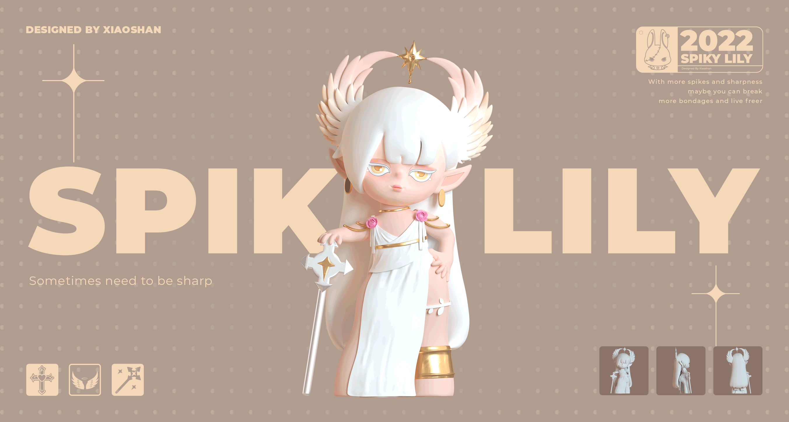 【原创IP】Spiky Lily · 找回棱角，做真实的自己（图ZMzIzOTEyNzA0） - IP形象 - 站酷设计师小山山山山山丘原创素材 - 站酷ZCOOL