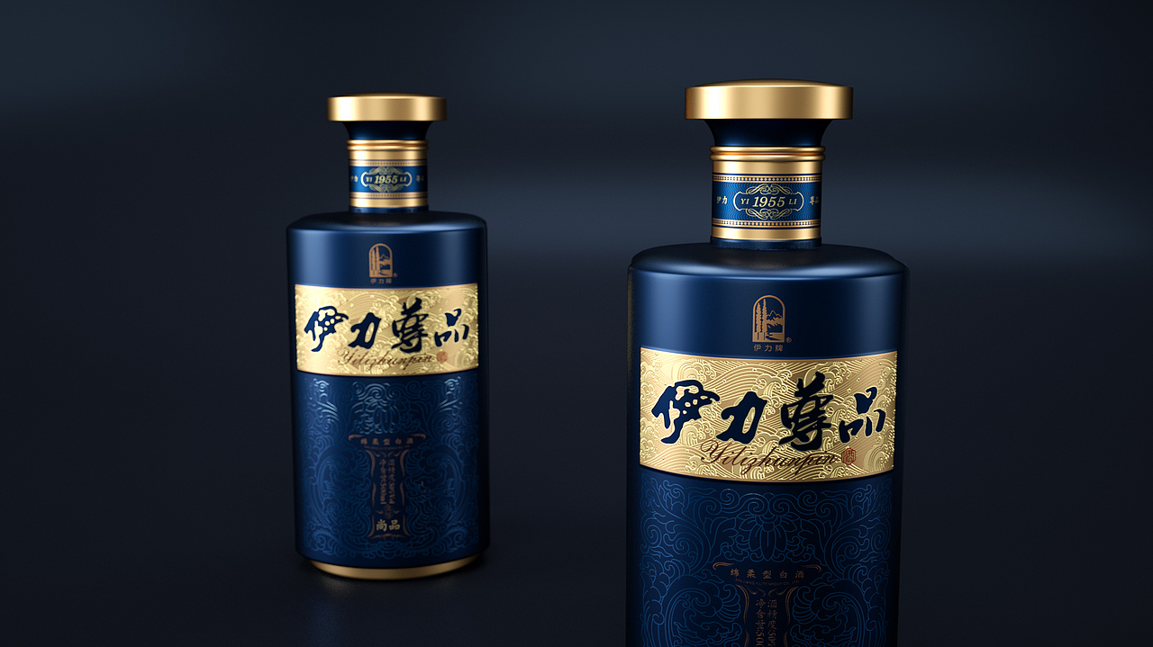 伊力尊品 白酒包装设计（图ZMzIyMDQ1MDM2） - 包装 - 站酷设计师闲云野乐原创素材 - 站酷ZCOOL