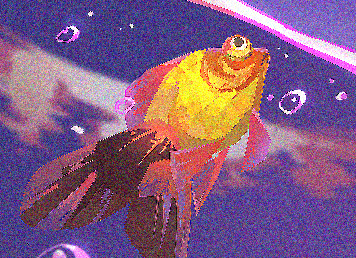 小金鱼（图ZMzM0MTc1NDMy） - 艺术插画 - 站酷设计师糖糖米拉原创素材 - 站酷ZCOOL