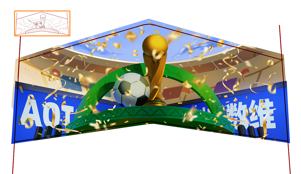 世界杯桌上足球裸眼3d动画短片