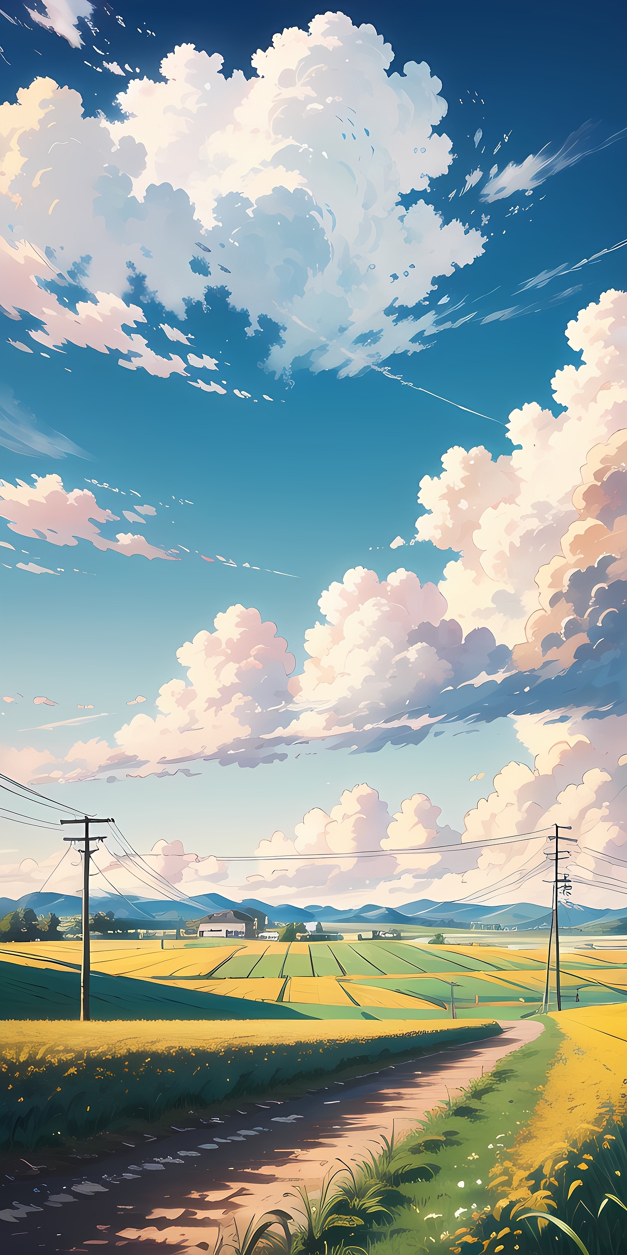 手机壁纸【夏日乡田】第2弹 插画