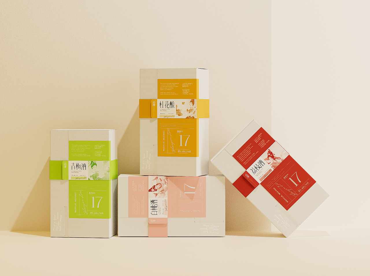 微醺系列 | 果酒品牌包装设计 | 桂花尽清鲜桂酒最知夜