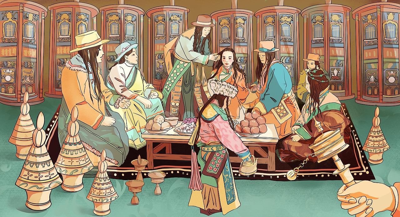 民族风插画（图ZMzIxNTE5NTQ0） - 商业插画 - 站酷设计师蔯七七原创素材 - 站酷ZCOOL