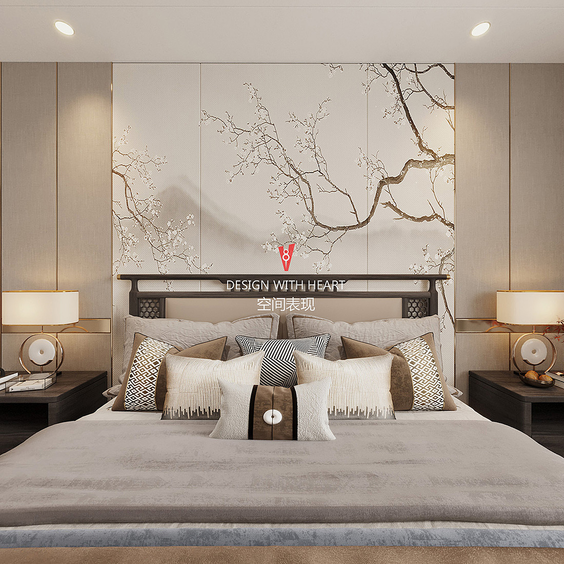 V8空间表现 | 新中式公寓设计