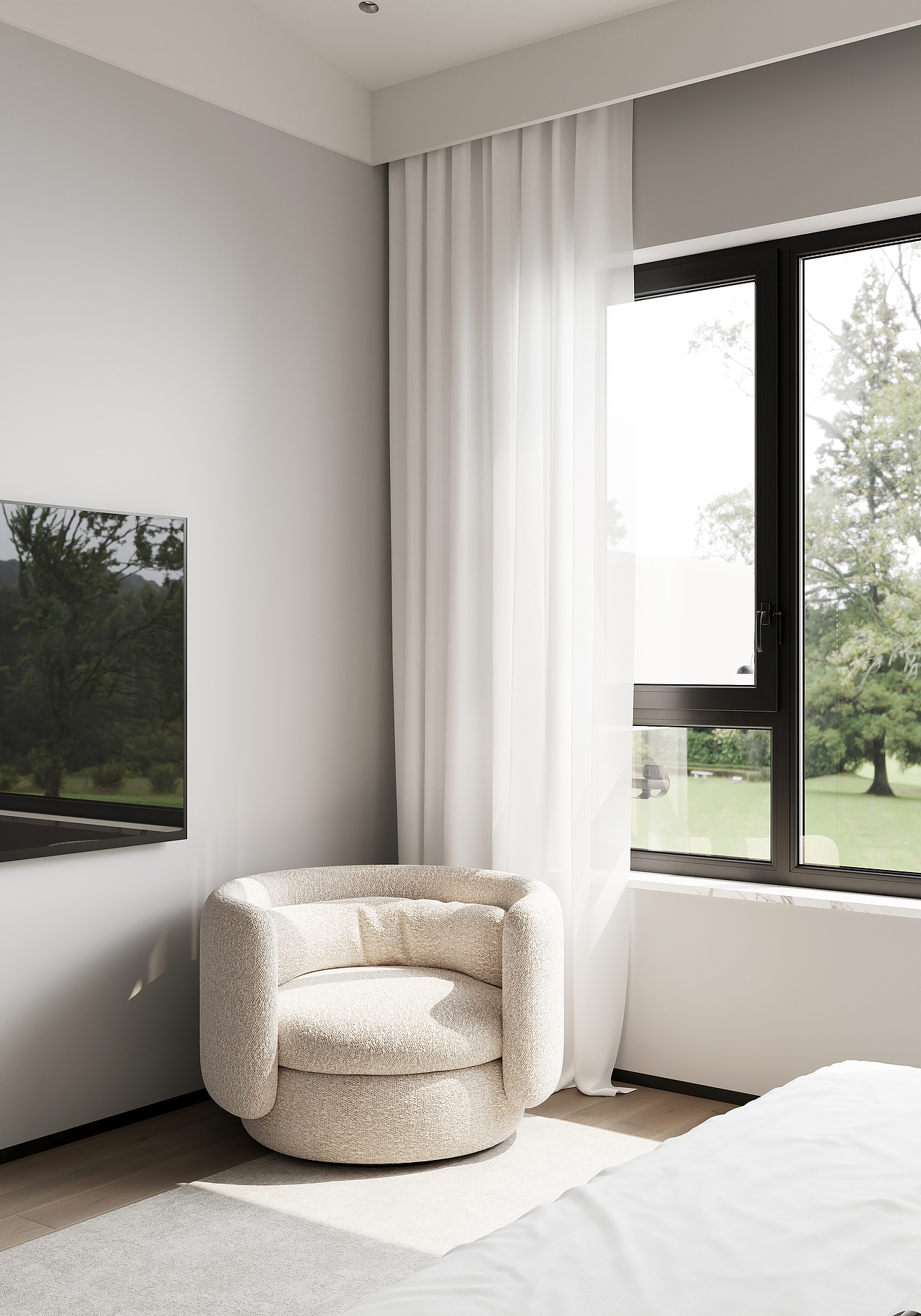 新作｜现代 挑空 别墅卧室  