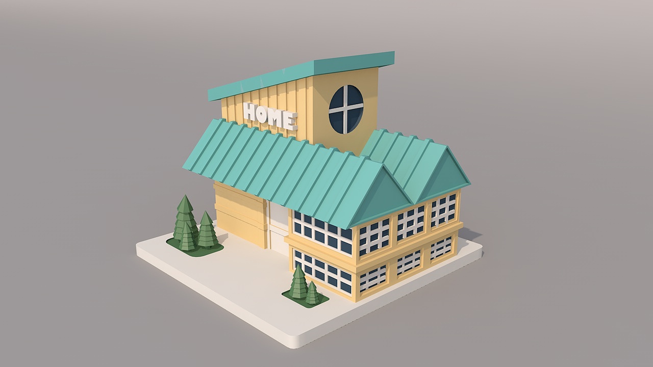 举报收藏分享原创作品三维场景建筑自然街道场景渲染童话小屋c4d建模