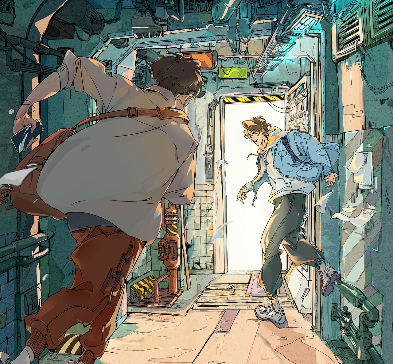 原創(chuàng)▎愿你我不論在什么環(huán)境都能向前奔跑（圖ZMzU3OTIyMjc2） - 商業(yè)插畫 - 站酷設(shè)計(jì)師葛大芃向你打招呼原創(chuàng)素材 - 站酷ZCOOL