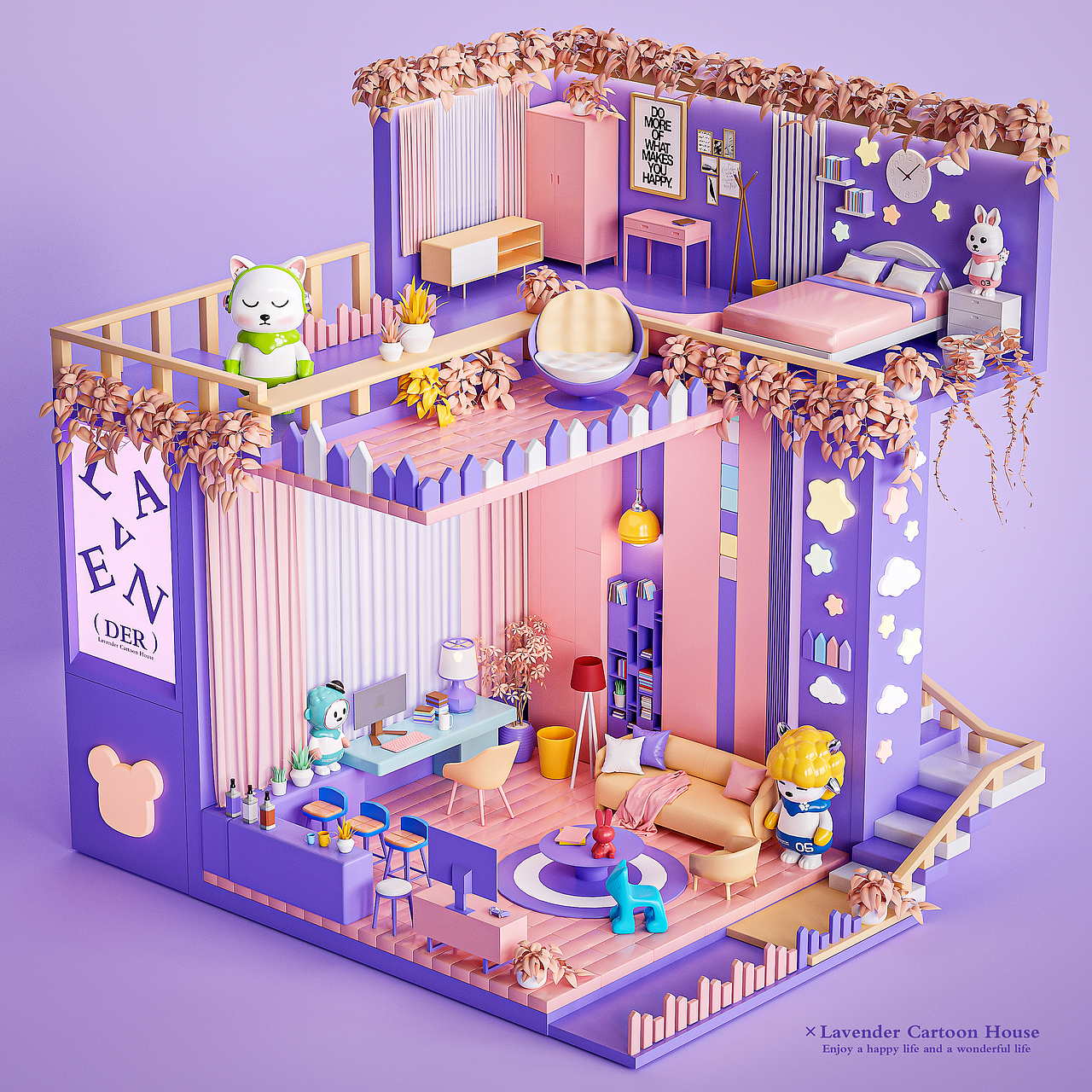 蜂巢行动- 魅力小屋，三维可爱小房子！（图ZMzIyNDcxODY4） - 人物/生物 - 站酷设计师kliven原创素材 - 站酷ZCOOL