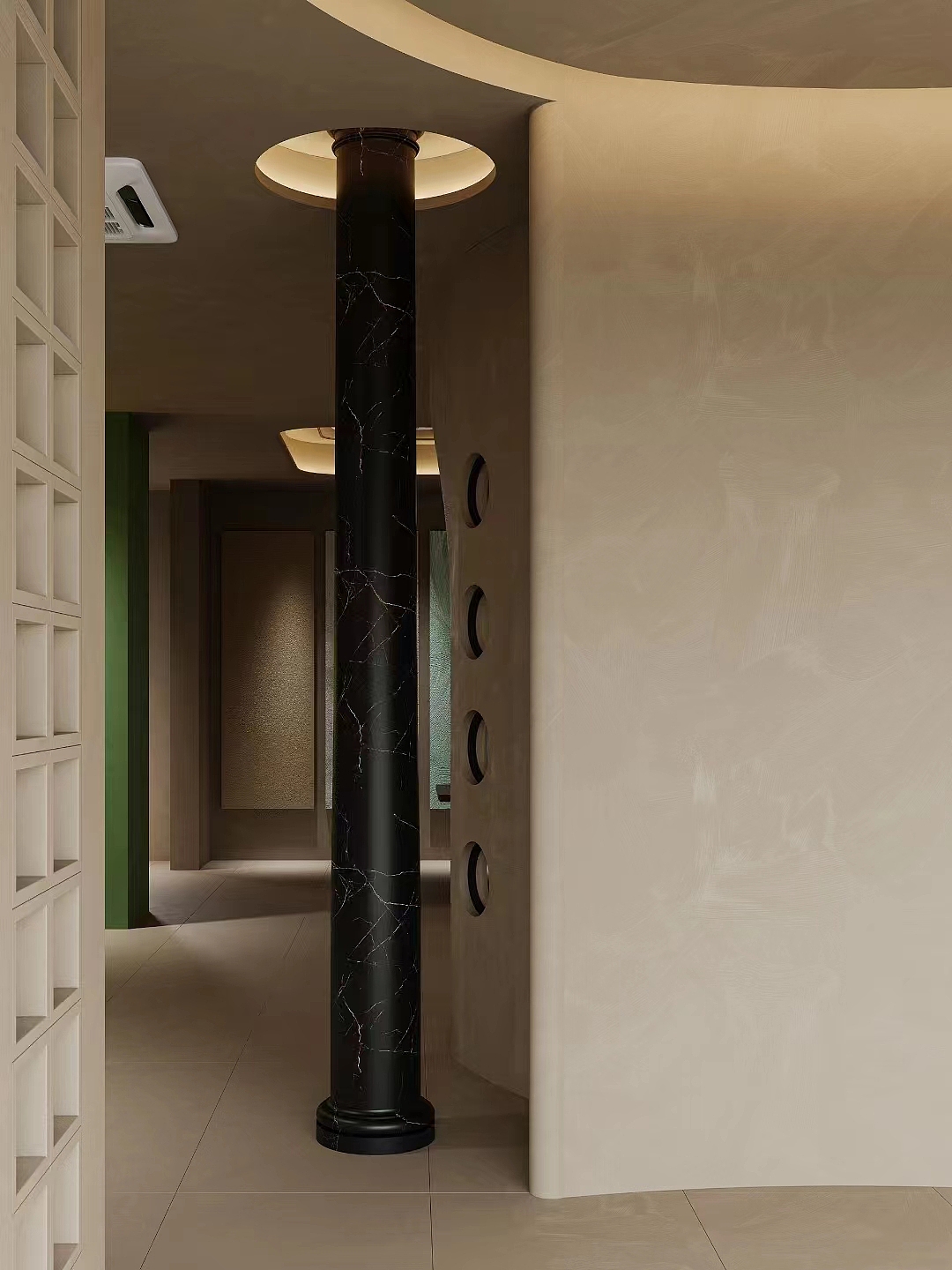 艺术涂料展厅效果图