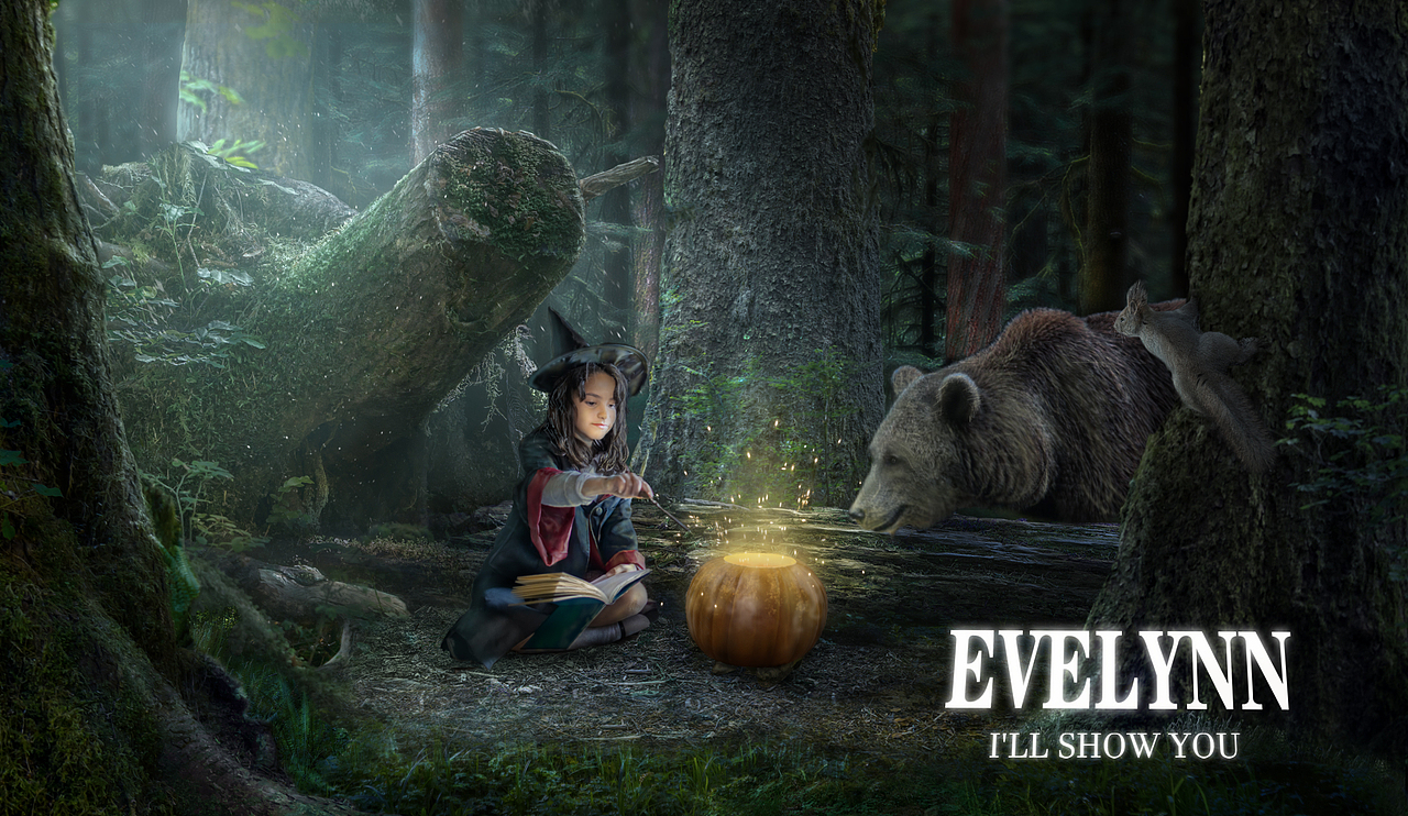 《魔法女孩》——PS合成作品（图ZMzE0NjY3NjEy） - 海报 - 站酷设计师Monster_小妖原创素材 - 站酷ZCOOL