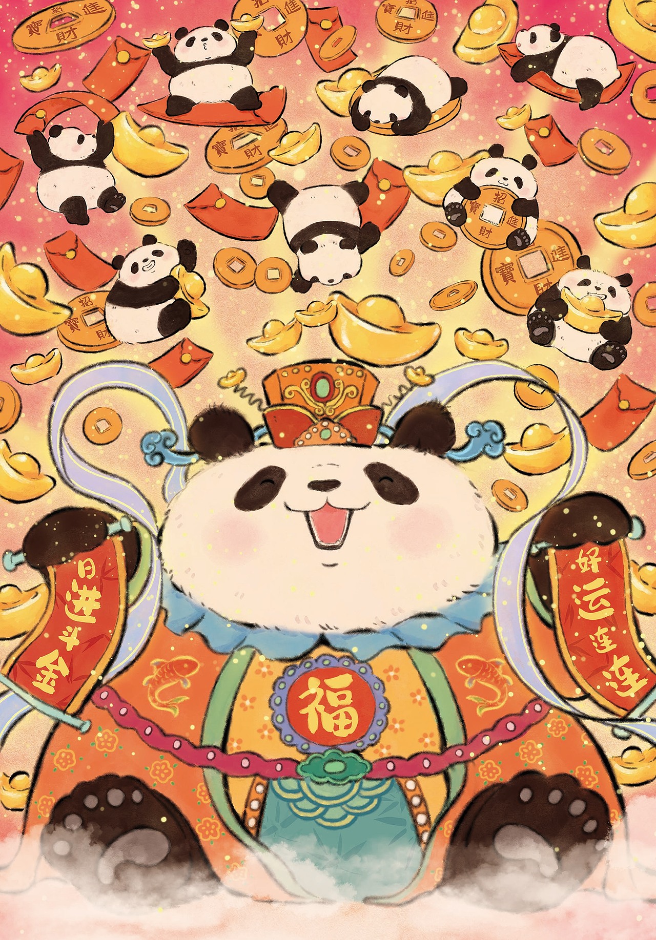 财神熊猫驾到~（图ZMzQ1Njg1MDg0） - 商业插画 - 站酷设计师苏久芝子原创素材 - 站酷ZCOOL