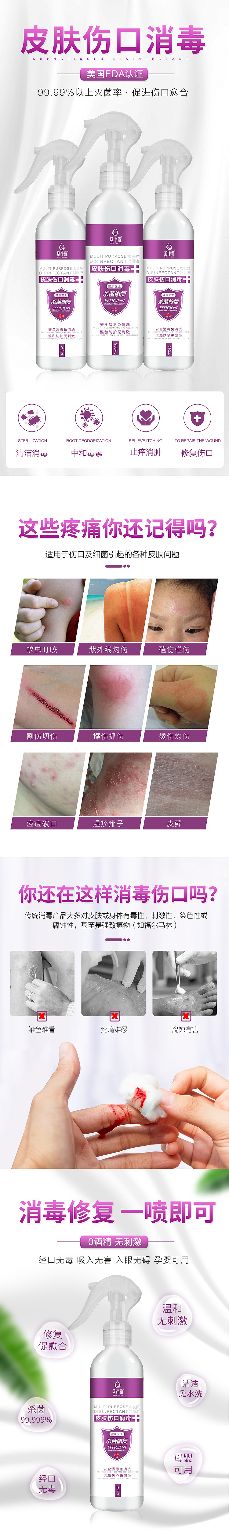 皮肤伤口消毒液详情页