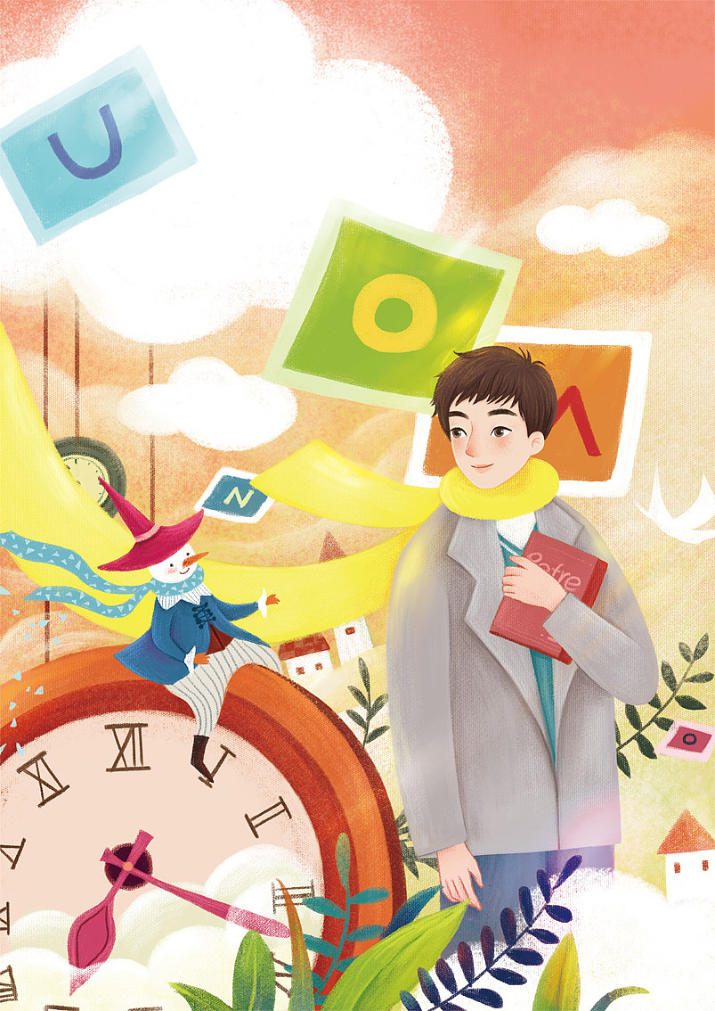 叶落金秋|封面插画