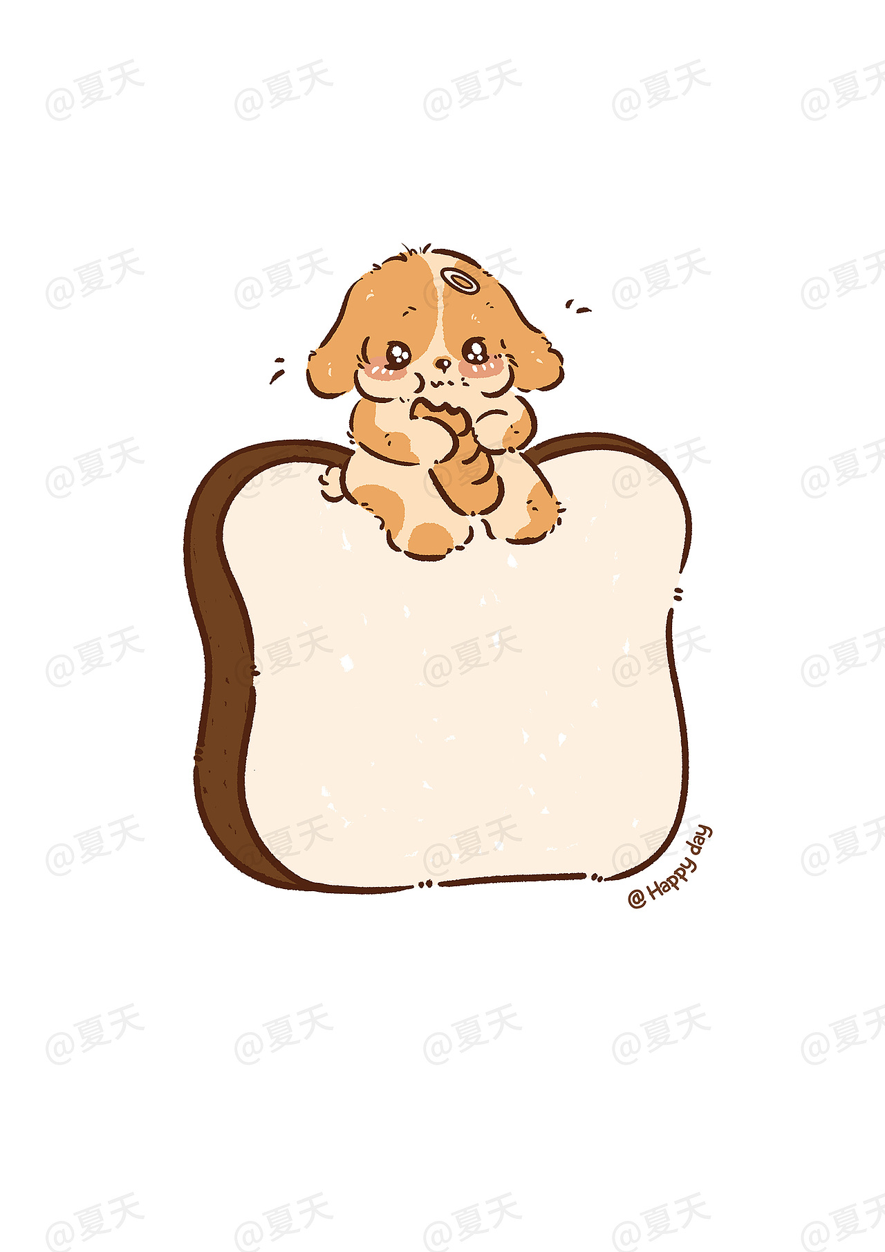 原创图案设计| 面包狗狗