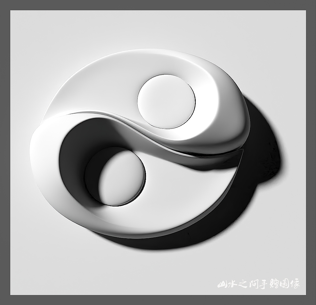 太极图的建模布线练习。