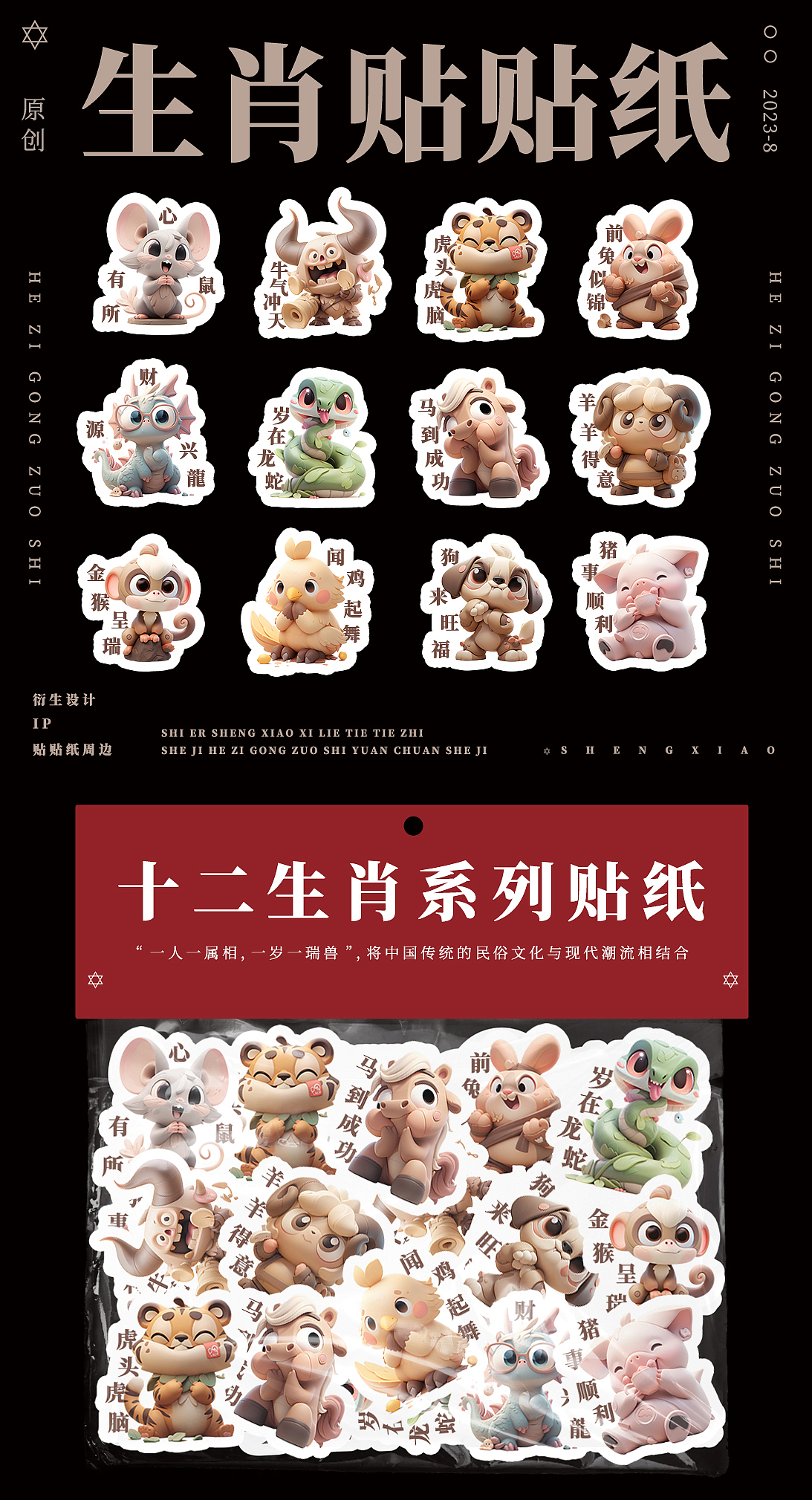 十二生肖IP潮玩盲盒设计-品牌全案 吉祥物 IP策划