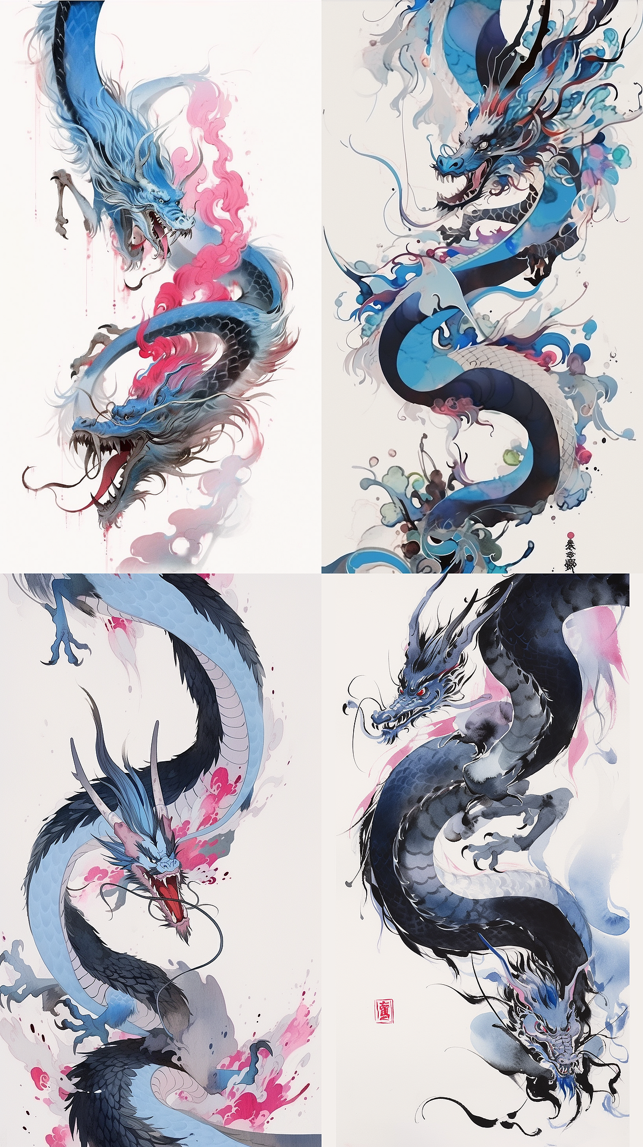 龙年插画红包手机壳龙年生肖2024