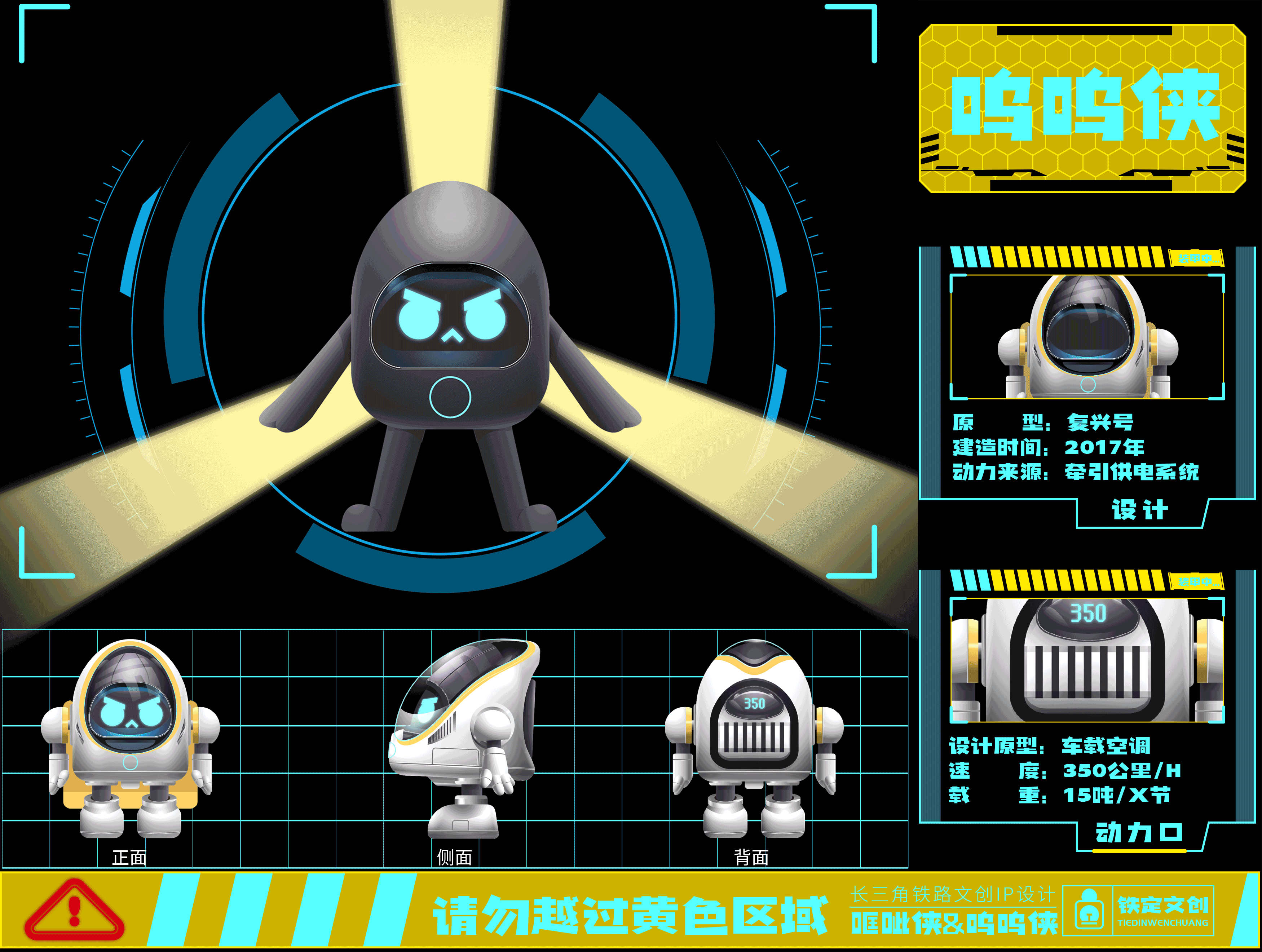 哐呲侠&呜呜侠长三角铁路文创IP