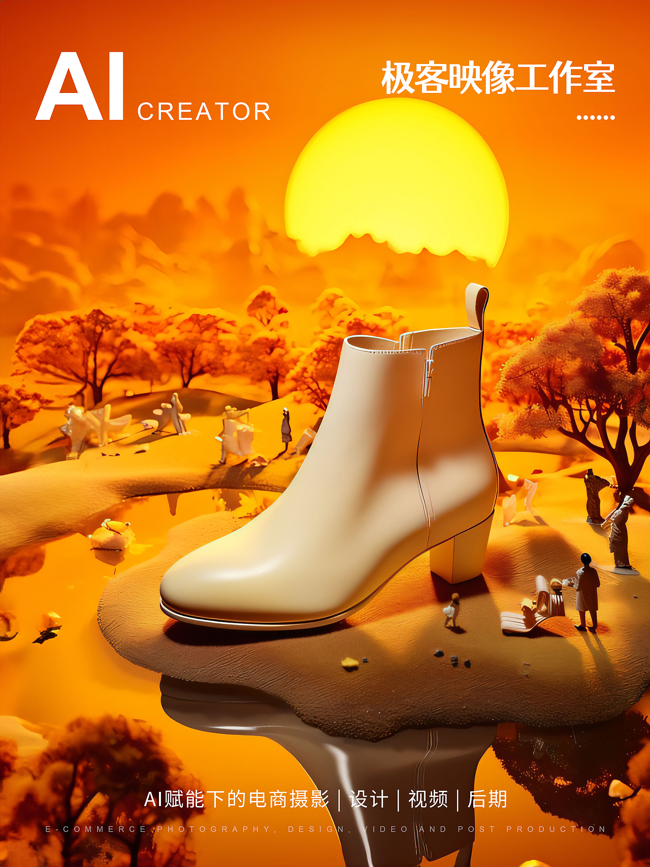 AI时代下的电商摄影设计,女鞋创意场景案例