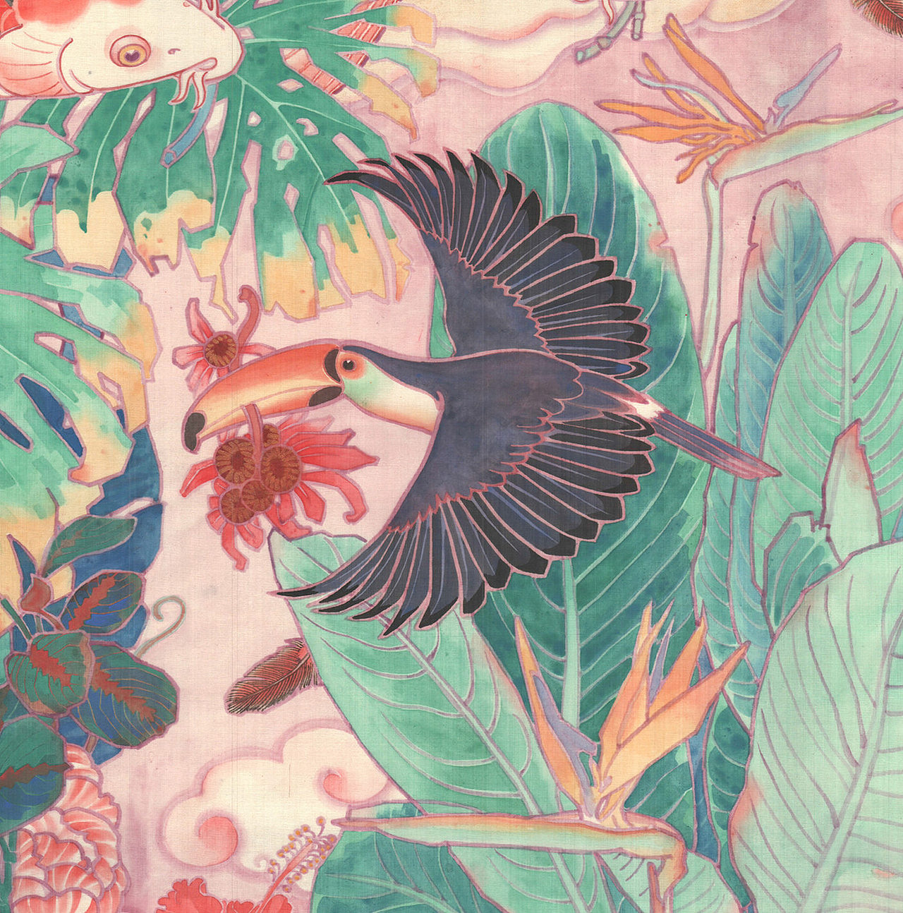 国潮工笔 | 《不知终日梦为鱼》（图ZMzQ0OTU0NjY0） - 艺术插画 - 站酷设计师Art张文学原创素材 - 站酷ZCOOL