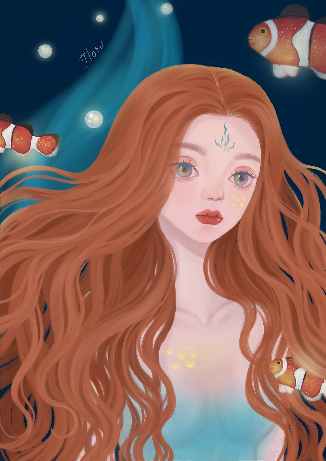 夜色深处-梦幻微写实少女系列插画合集（图ZMzMzNzQyMTk2） - 商业插画 - 站酷设计师Flora芳野原创素材 - 站酷ZCOOL