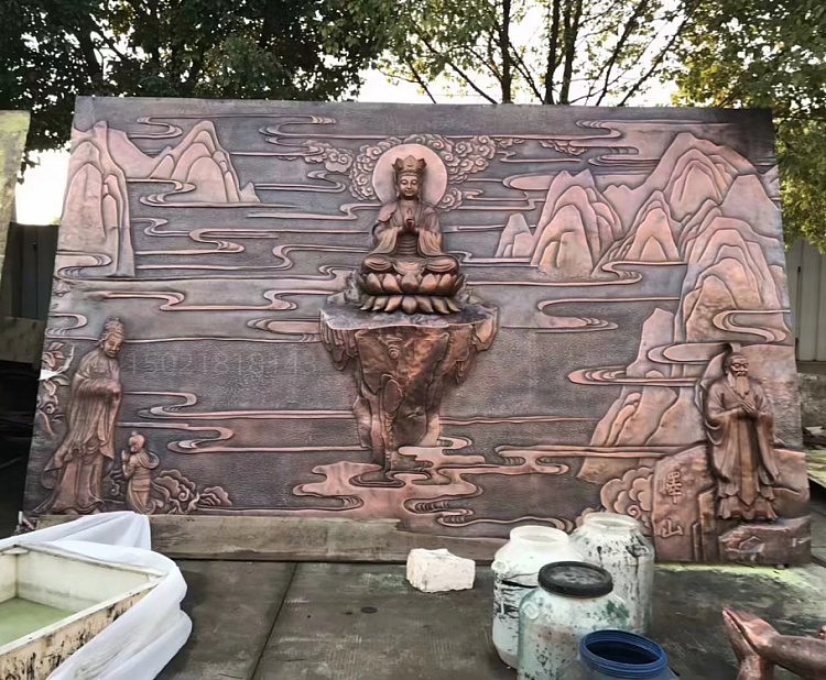 九江大型图案铜浮雕 定制紫铜锻造释迦牟尼佛