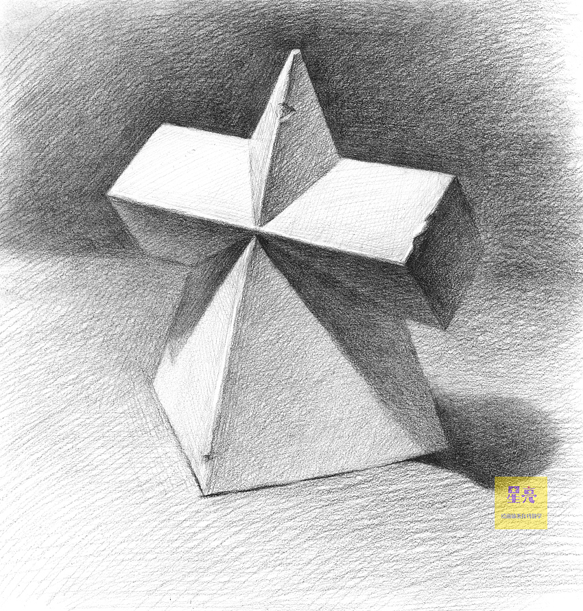 石膏几何体贯穿体绘画（图ZMzE4MzkyODM2） - 绘画 - 站酷设计师星亮绘画art原创素材 - 站酷ZCOOL