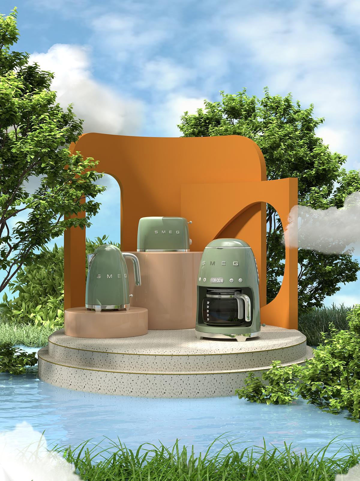 电器电商产品品牌图 | 产品设计素材海报背景摄影绘画（图ZMzUwNTM3NDMy） - 产品 - 站酷设计师渲染学长原创素材 - 站酷ZCOOL