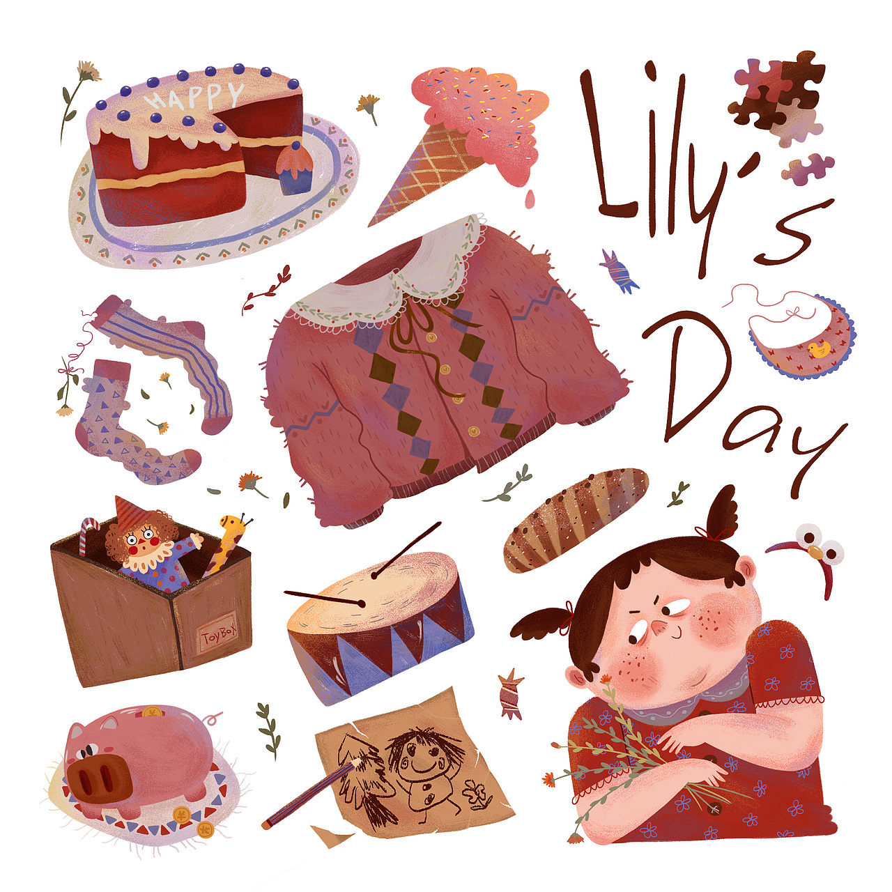 手账贴纸合集（图ZMzE1NzQ1OTI4） - 儿童插画 - 站酷设计师花喵喵画个画原创素材 - 站酷ZCOOL