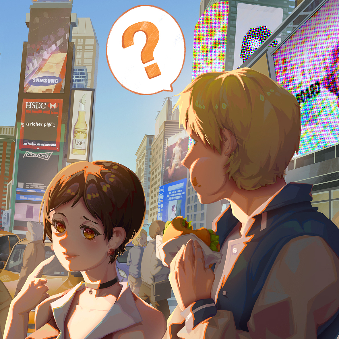 Dating in New York~来自纽约的爱意~Leon and Ada~（图ZMzU0MjA0NDQ4） - 商业插画 - 站酷设计师枇琵杷琶酱原创素材 - 站酷ZCOOL