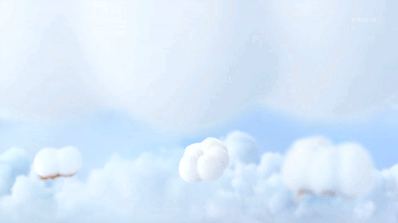 【巨人谷制作 | 淘淘氧棉天山白卫生巾】—大视觉动效