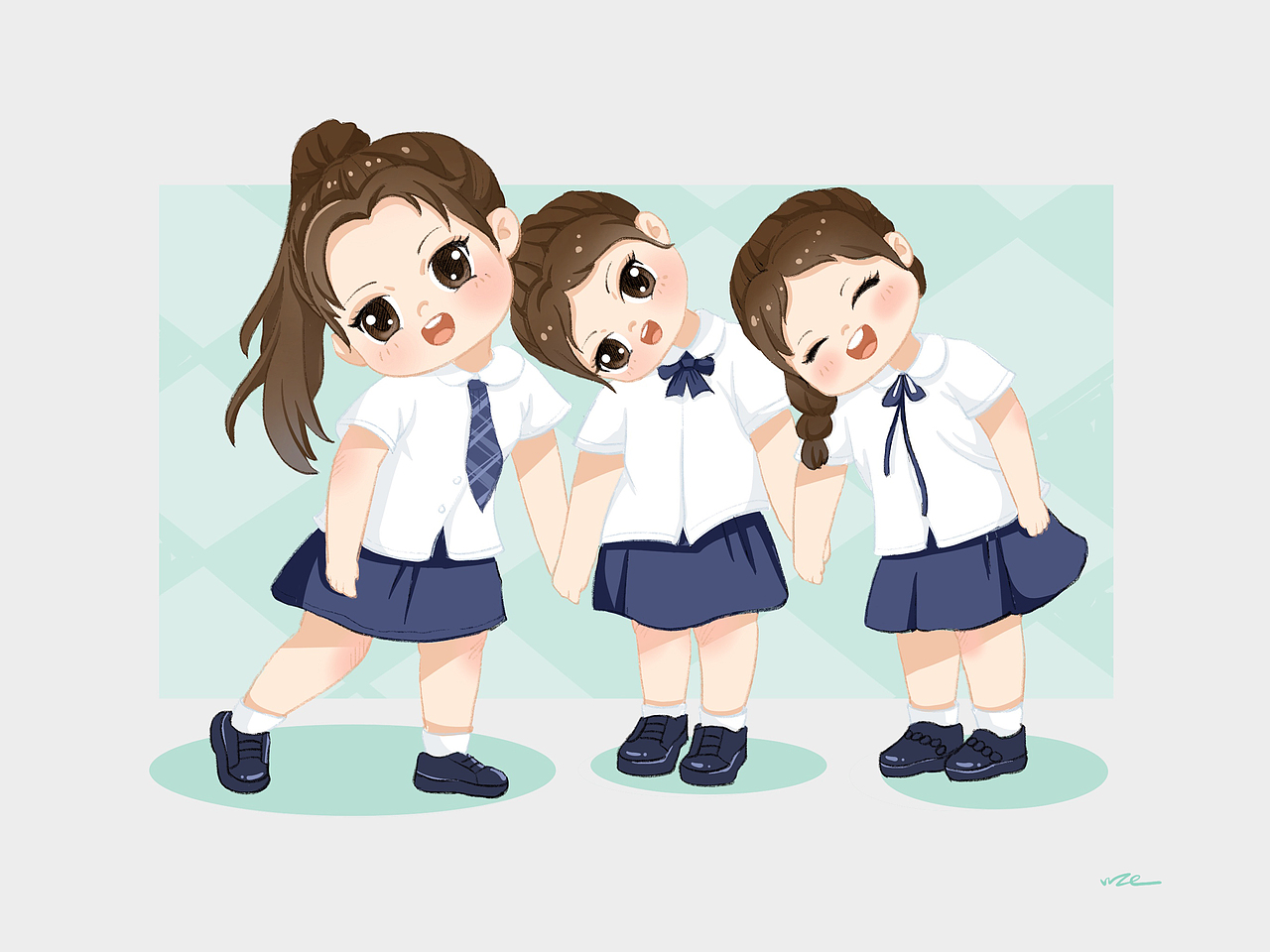 举报收藏分享原创作品插画儿童插画q版人物多格日常可爱手帐宣宣xuan