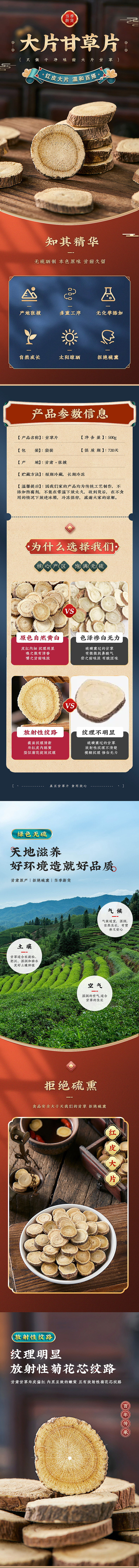 电商设计 | 滋补干货甘草片详情页创意设计排版