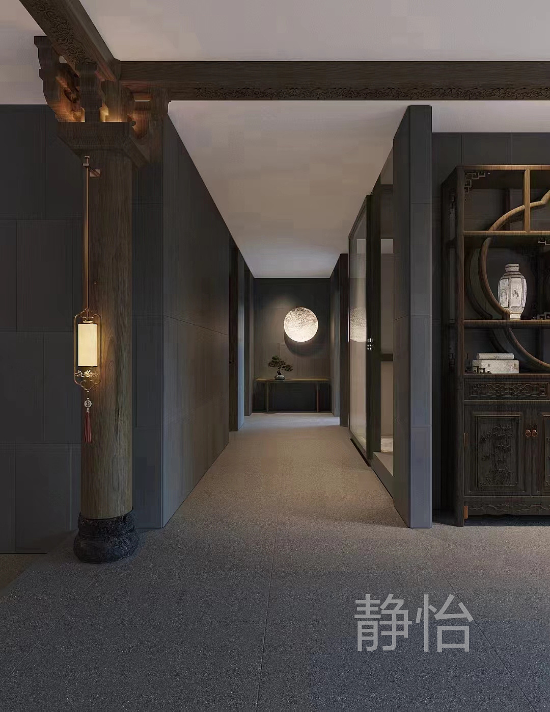 端庄新中式风·私人接待会所（图ZMzQ4NTQyODg0） - 商业空间设计 - 站酷设计师静怡设计原创素材 - 站酷ZCOOL