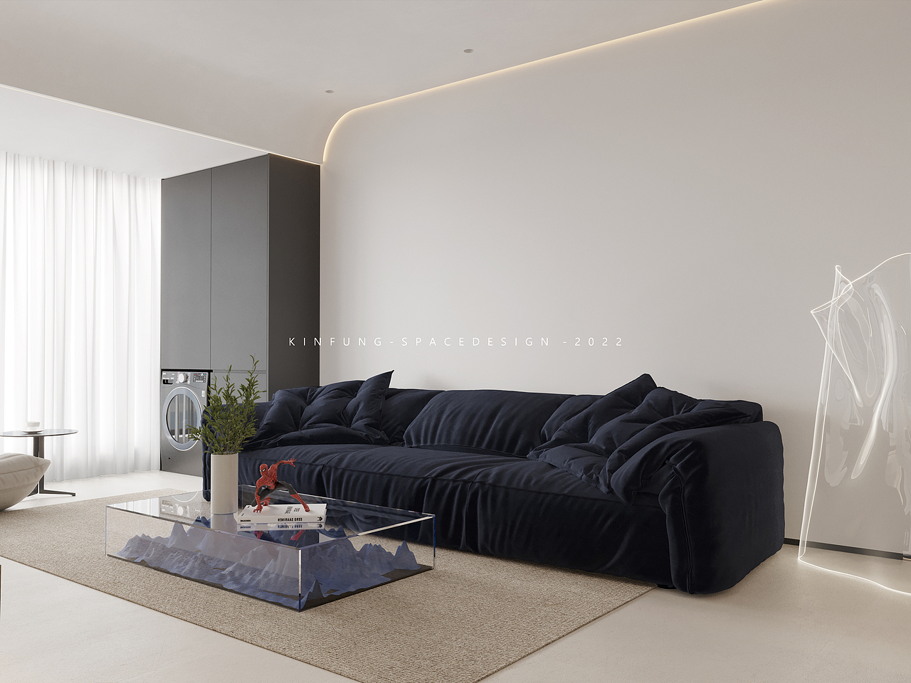 现代极简 | 98㎡ | 2居室（图ZMzI5NTE5NTQw） - 家装设计 - 站酷设计师KINFUNG很好看原创素材 - 站酷ZCOOL