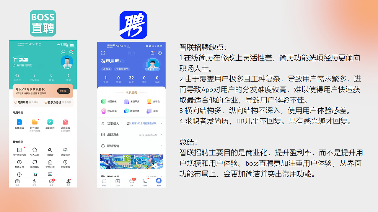 BOSS直聘与智联招聘信息架构分析(图ZMzA1NDkzODIw) - 软件界面 - 站酷设计师不会画画地设计狮原创素材 - 站酷ZCOOL