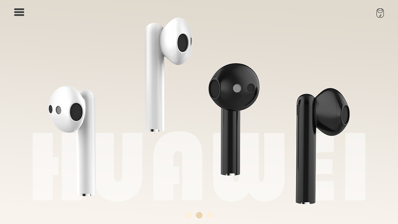 华为蓝牙耳机渲染/产品渲染练习