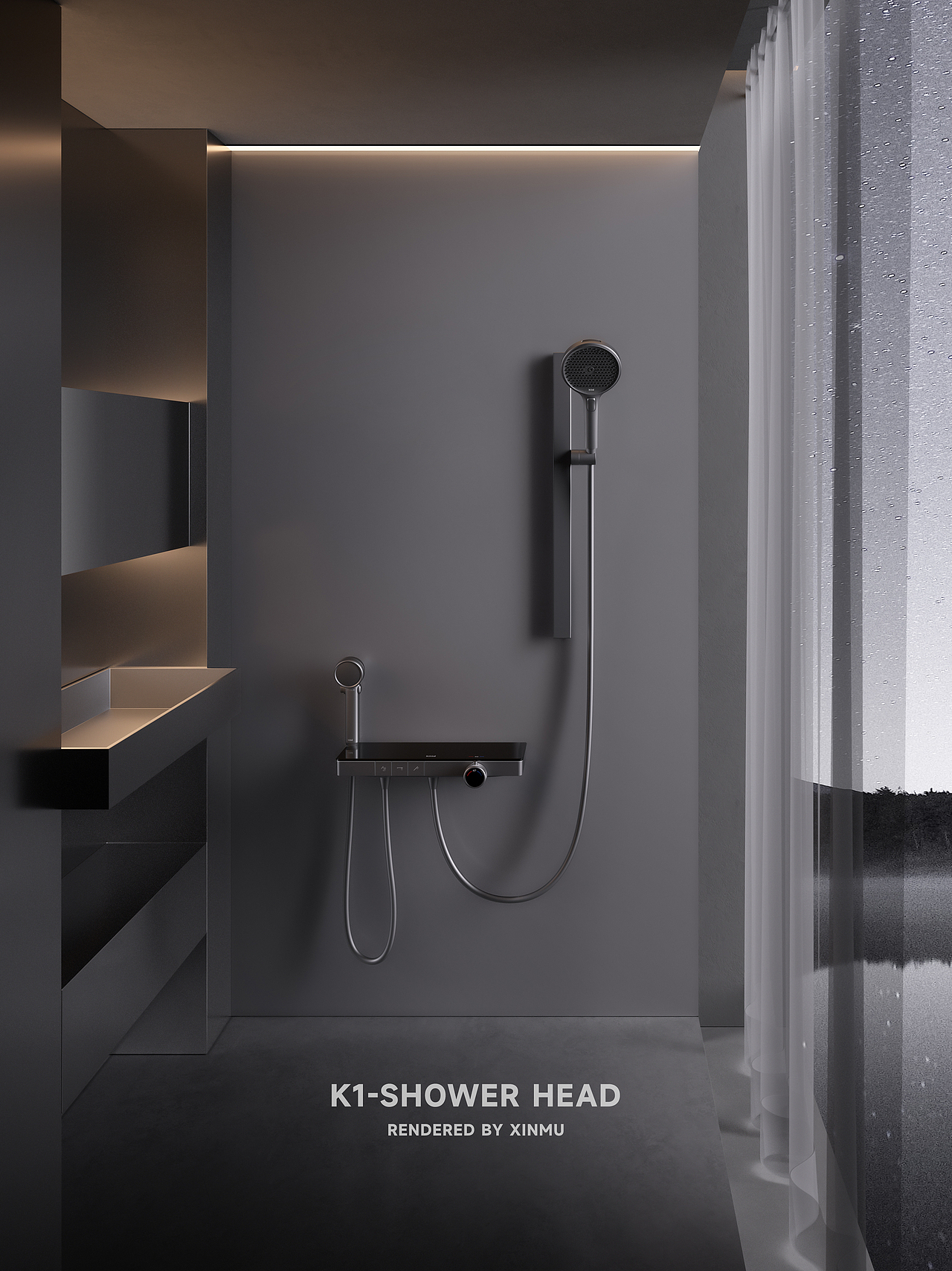 Kiiid浴室柜 I 花洒渲染