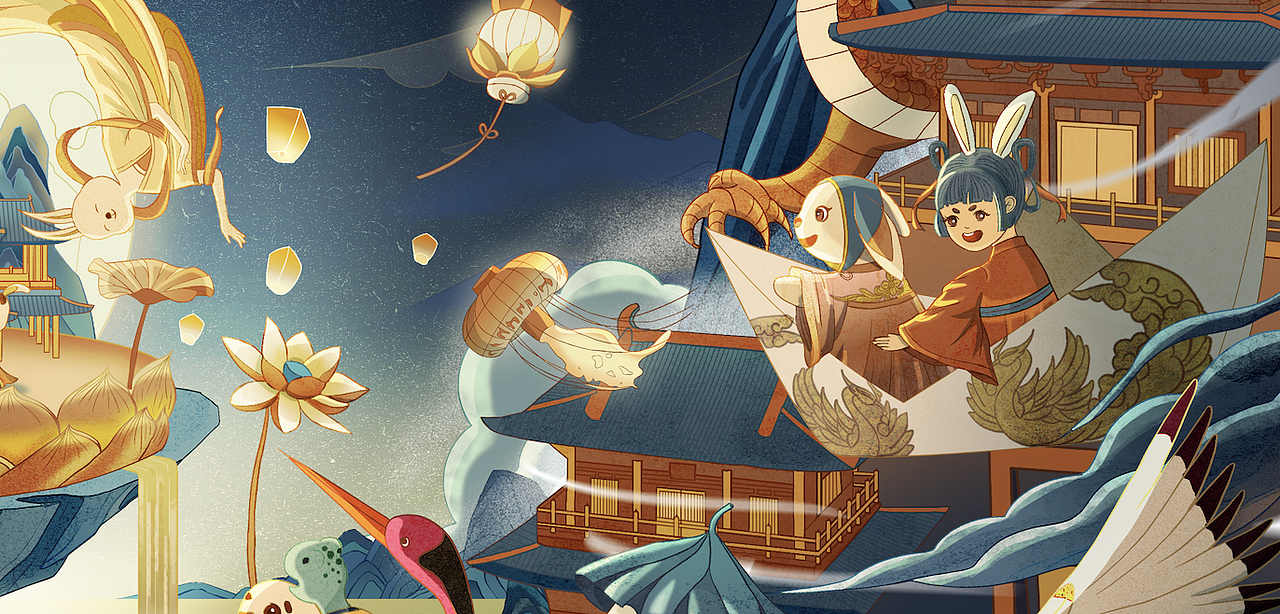 国风插画动态KV-月上中秋